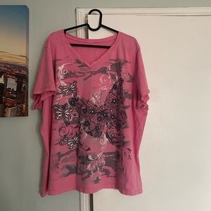 ❤️❤️ Y2K Pink Butterfly Shirt